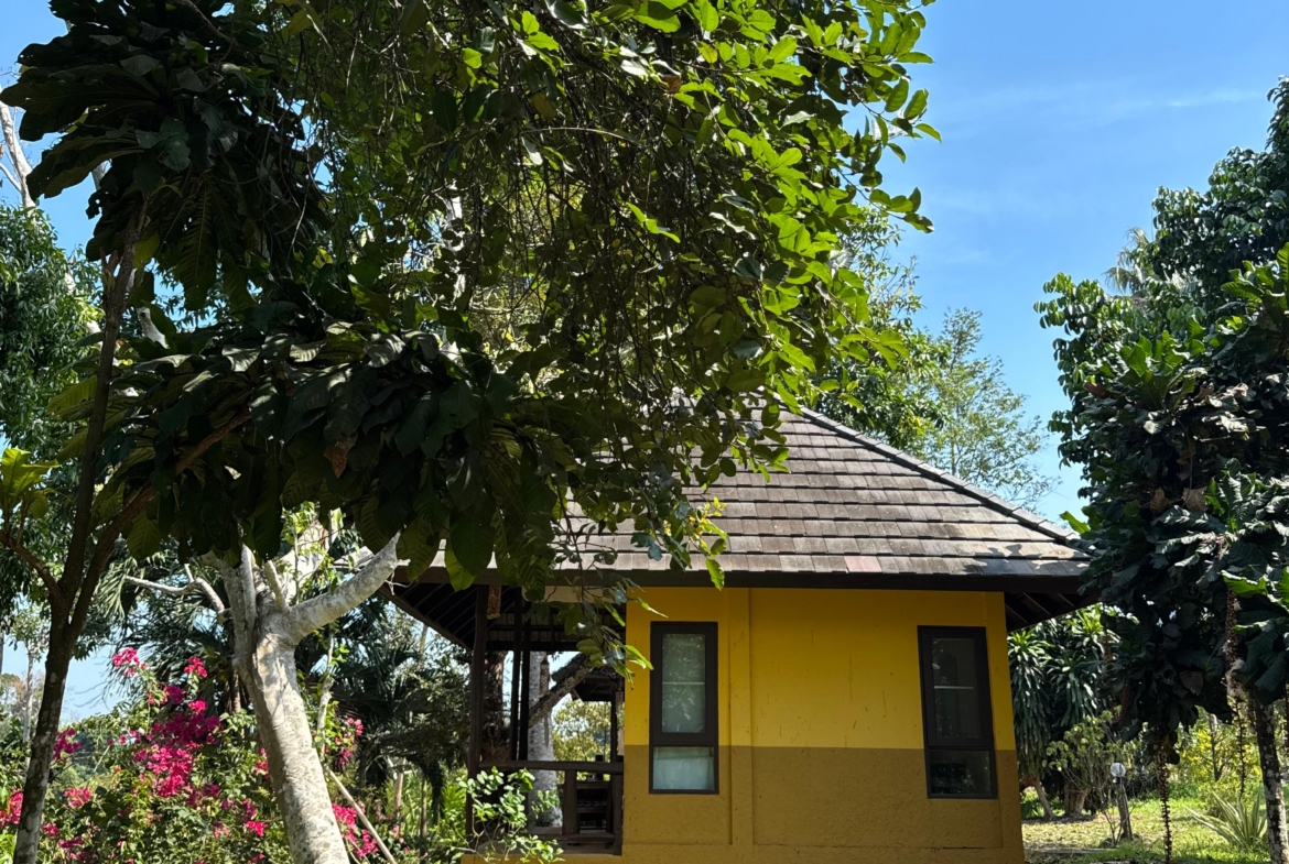 Scenic investment resort for rent in Koh Chang, Thailand – beachfront opportunity with bungalows, restaurant, and pool.
