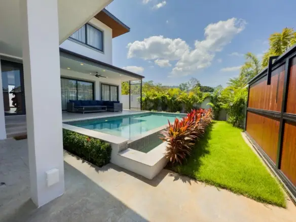 Luxury 4-bedroom villa for sale in Koh Chang with private saltwater pool and modern tropical design